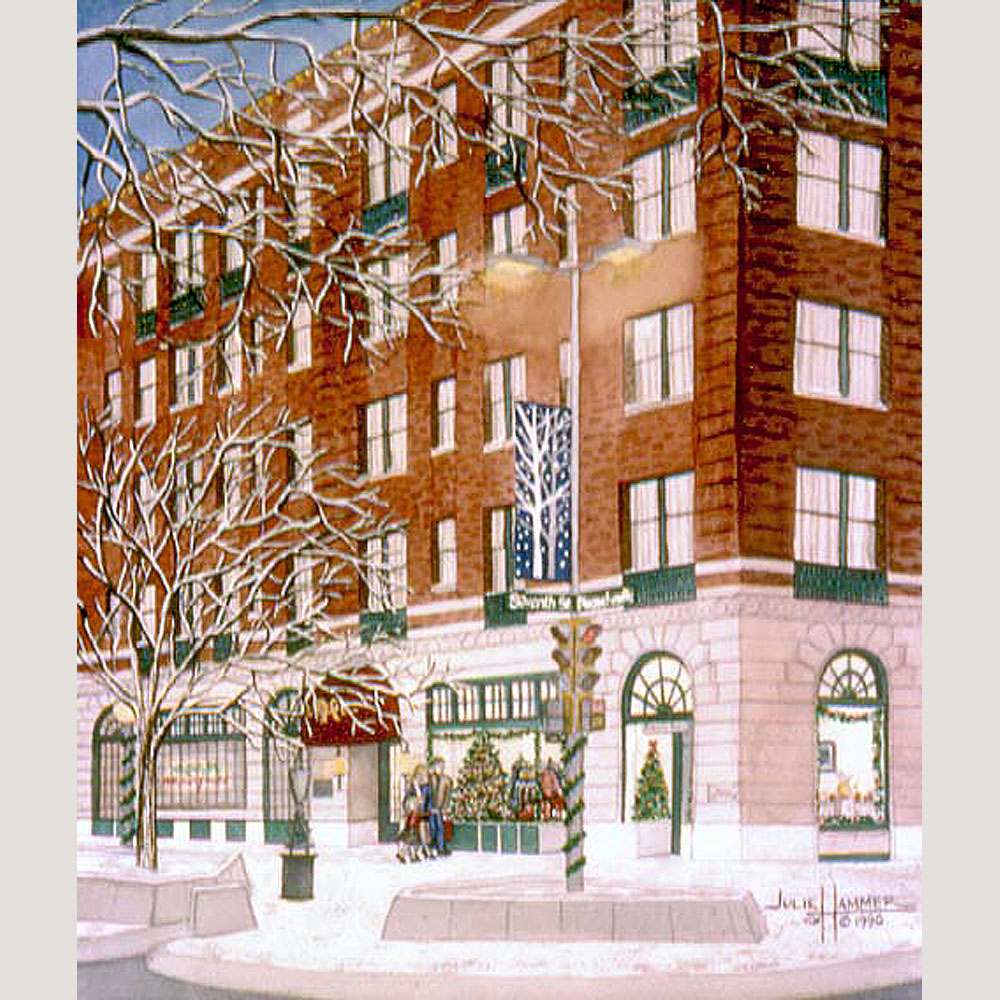 Eldridge Hotel watercolor painting by Julie Hammer, artist